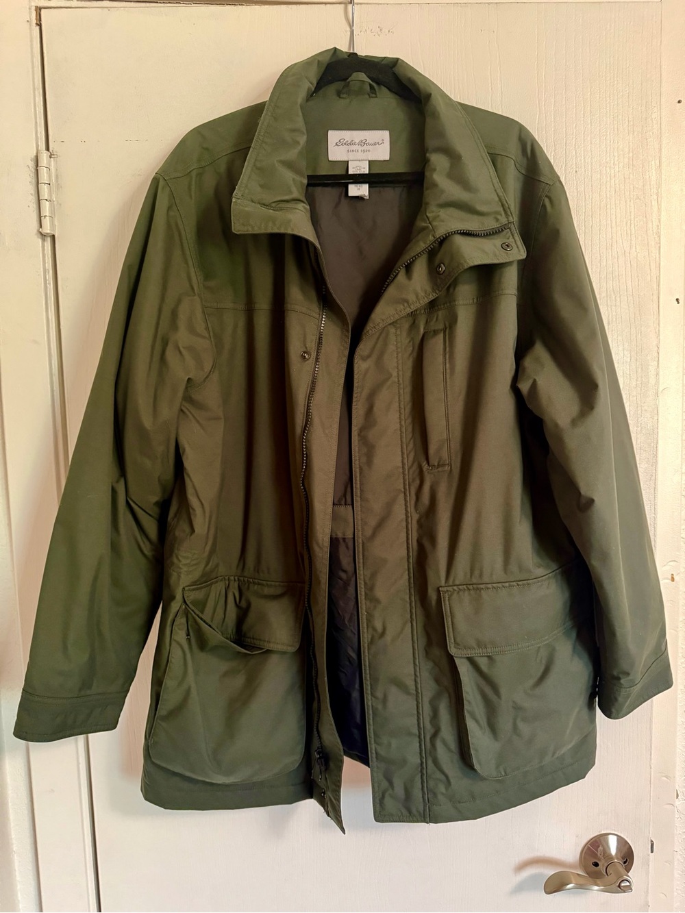 Eddie Bauer Men's Thinsulate Insulated Olive Green Field Jacket Coat MED